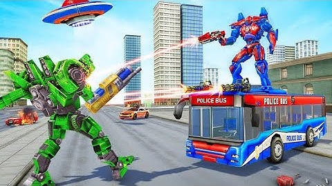 Flying School Bus/Draving Car Robot/android game