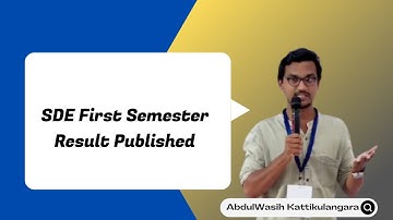 SDE First Semester Result Published|B. com |BBA | Calicut University |2020 Admission
