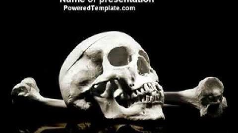 Skull And Bone PowerPoint Template by PoweredTemplate.com