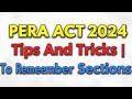 PERA ACT 2024 TIPS AND TRICKS | How to remember sections