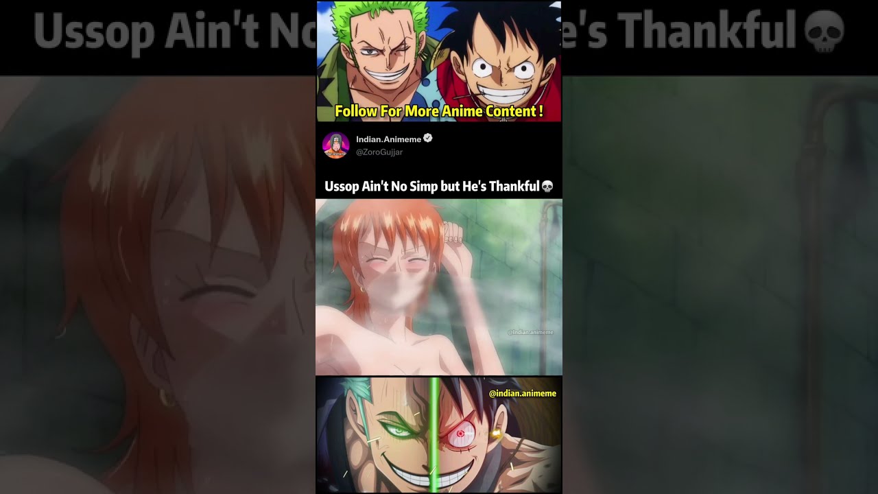 Ussop being thankful to Nami😂🤌 #ussop #nami #onepiece #ussopthanksnami