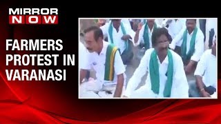 Telangana turmeric farmers protest in Varanasi against police and election officials