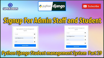 Python Django Student Management System Part 29 | Signup For Admin Staff and Students