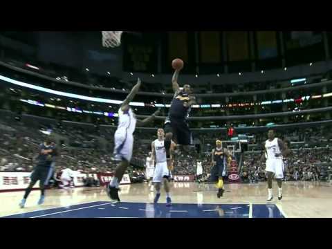 Eric Bledsoe HUGE block on JR Smith dunk attempt (Mar. 5, 2011)