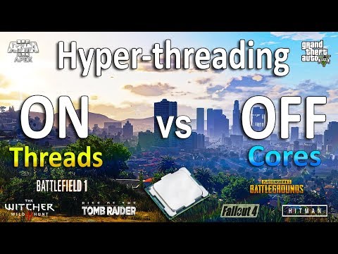 Hyper Threading ON vs OFF Test in 9 Games (i7 8700k)