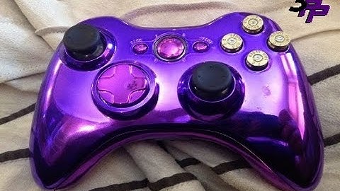 Custom Xbox 360 Controller - (Chrome Purple With Bullet Buttons)