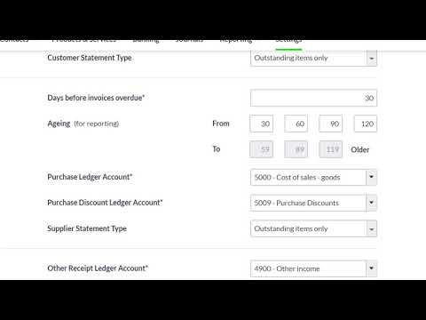 Sage Business Cloud Accounting (UK and Ireland) - Default settings