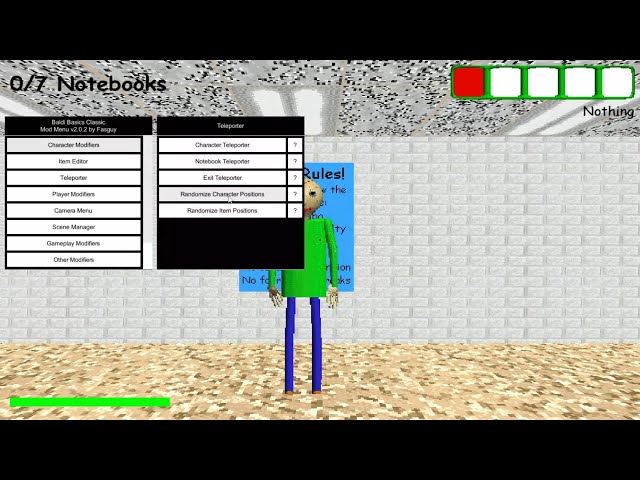 Baldi's Basics: After Hours (made using Fasguy's BBC mod menu) :  r/BaldisBasicsEdu