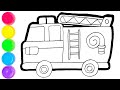 Fire truck draw stepbystep easy drawing for kidshow to draw a fire truck easy steps