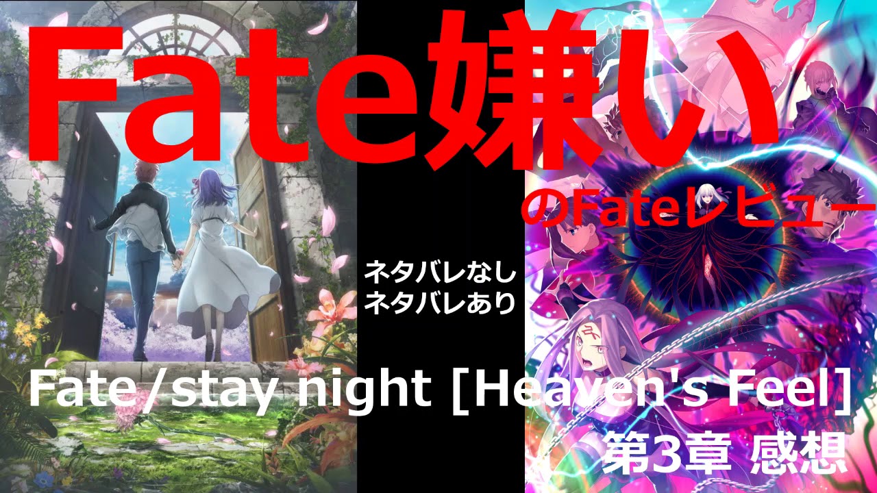 Fate嫌いのfateレビュー Fate Stay Night Heaven S Feel 第3章の感想 渋くてビターな結末 あなたはハッピーエンドだと思いますか ネタバレ無し あり Youtube