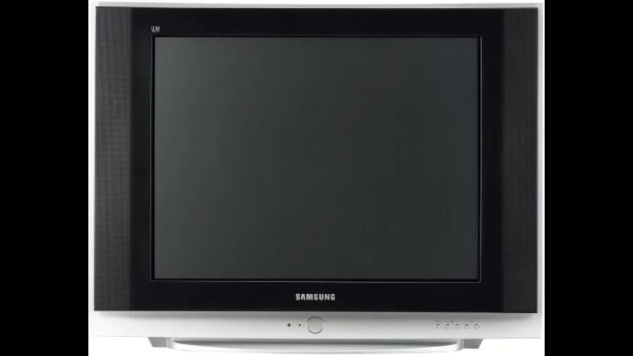 Samsung Slimfit CRT TV startup and shutdown (mid 2000s late 2000s