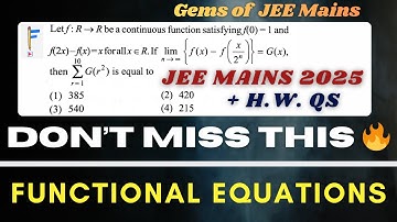 A Beautiful Functional Equation Question from JEE Mains 2025