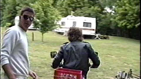 Pete Schalck and Jim Broadway Motorcycle Ride Lake Kinkaid May 13, 1989