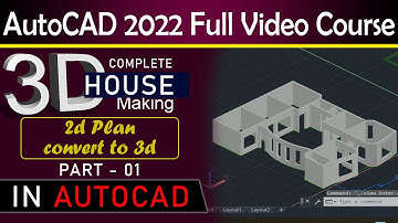 2D Plan convert to 3d | 3d House making | Part 01 |AutoCAD 2022 Course | Engineer Tauseef Ullah