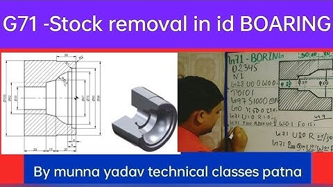 Using G71 for boaring# canned cycle g71 stock removal in id /od.#cnc #cnc programme#programmers