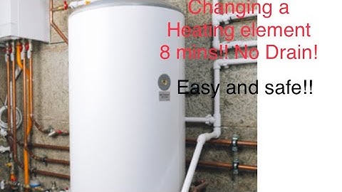 Changing a Hot water heater heating element , 5 mins flat:) no drain!!!