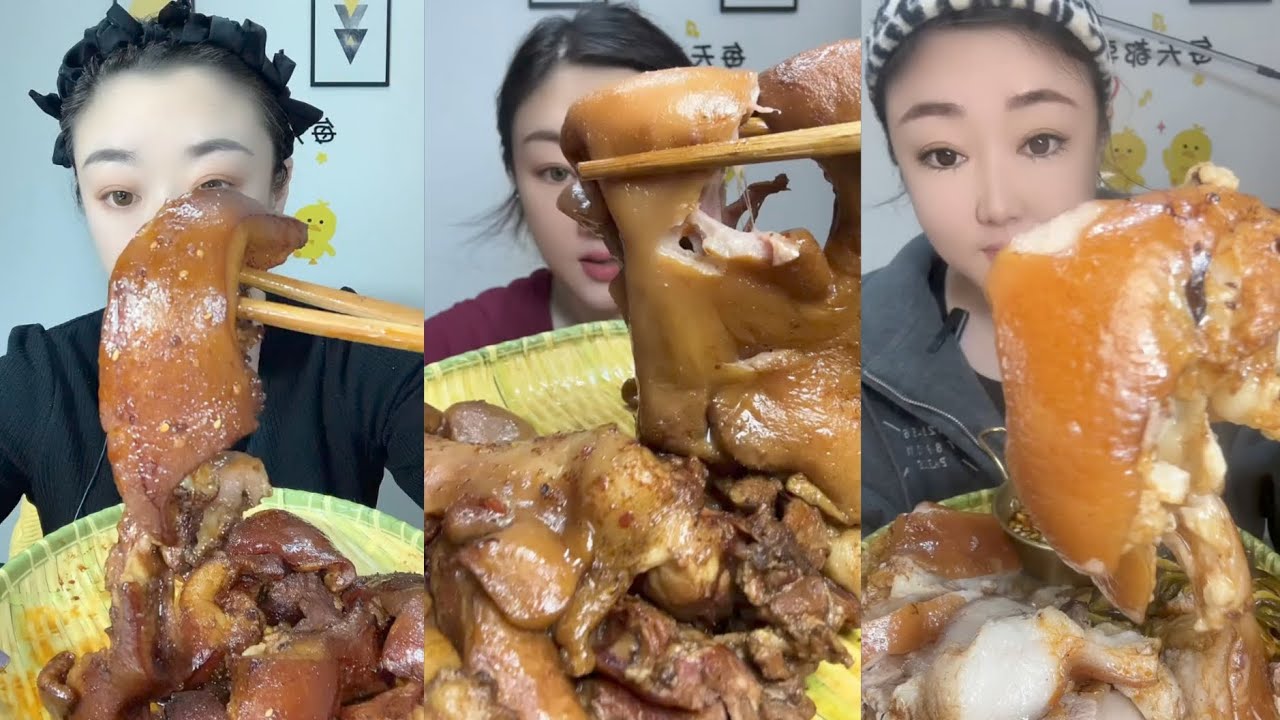 Eating Lamb Intestine, Spicy Pork Belly, Braised Pork Belly Is Delicious 😋#mukbang #eating #yummy