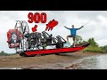 River fishing with 900hp airboat