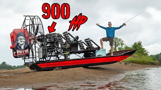RIver Fishing with 900HP Airboat!