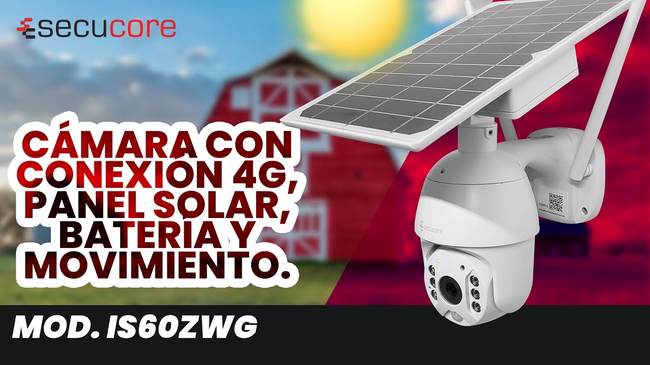 Nivian Cámara Vigilancia Seguridad 360º 4G SIM +Panel Solar 7W Batería  Larga