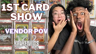 UNREAL TRADES! KrakenHits Card Show! 1st Card Show EVER (Vendors POV) #tcg #pokemon #onepiece