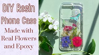Resin Phone Case with Real Pressed Flowers Full Process Tutorial