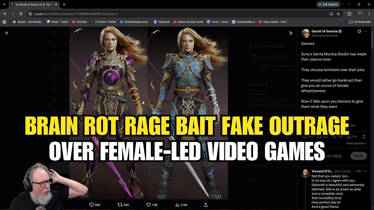 Brain Rot Rage Bait Fake Outrage Over Female-Led Video Games