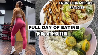 WHAT I EAT IN A DAY | HIGH PROTEIN | BUILDING MUSCLE + FAT LOSS