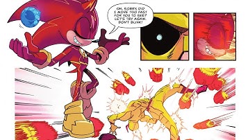 Sonic shows Reverse Flash how fast he is