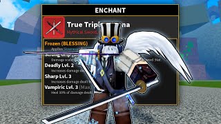 Obtaining The BLESSED True Triple Katana in Blox Fruits..