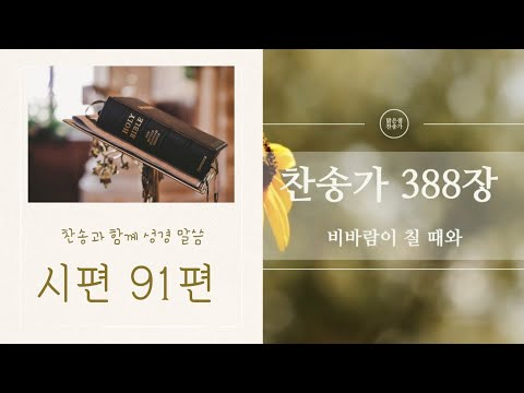[ 찬송과 함께 성경 말씀 ] 시편 91편 / 찬송가 388장 ' 비바람이 칠 때와 '#찬송가 #시편