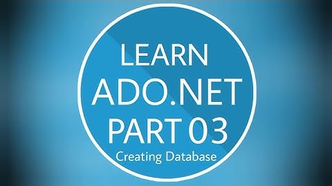 Learn #Ado.net Part 03 (Creating Database) for #free only on #Soft #Tech #Online.