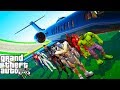 Spiderman Hulk Thanos and other Superheroes Flying by Plane on the Super Ramp