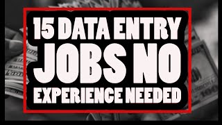 15 Data Entry Jobs No Experience Needed