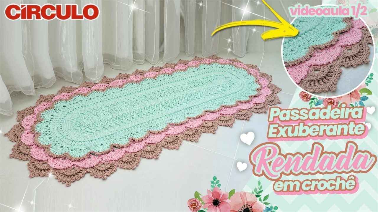 ✨ Impressionante PADRÃO! Passadeira Exuberante Rendada em Crochê 1/2 😍