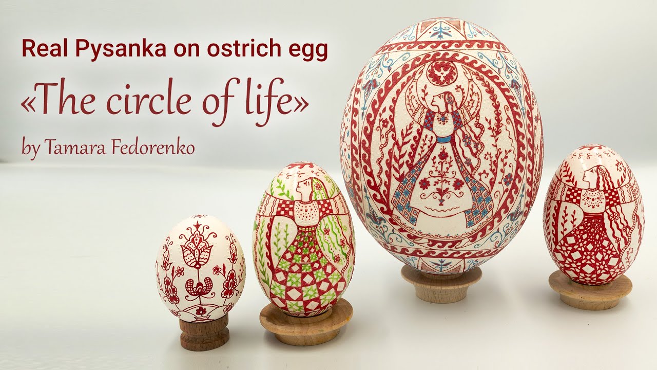 Real Ukrainian Pysanka on Ostrich egg - YouTube