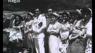 Inauguración del pimer aeropuerto de La Palma, de Buenavista 1955