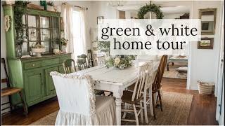 Green & White Cottage Home Tour ~ Cozy Calm Spaces to Relax & Unwind
