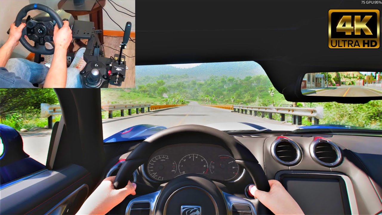 Forza Horizon 5 | Dodge Viper Early Morning Fog Cruise | Steering Wheel and Shifter Gameplay