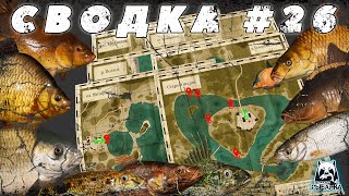 СВОДКА ПО ВОДОЁМАМ №26 | ФАРМ СЕРЕБРА | РАЗДАЧА ЯЗЯ | ЛЕЩ |  КАРПЫ | ЛИНЬ ЗОЛОТИСТЫЙ | КАРАСЕКАРП