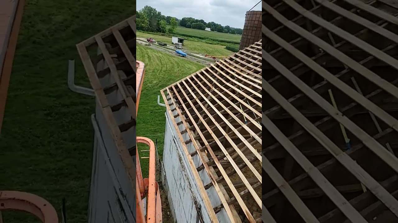1800s barn Part 1. old barn repair. #timberframe #1800 #barn #oldbarns #roof #upgrade #repair #ohio