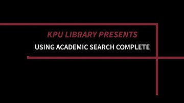 Using Academic Search Complete