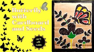 Amazing Butterfly Wall Hanging Making With Seeds Easy Wall Hanging Craft Grain Art Pulses Art