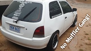 We Made THE WORST Muffler Delete/Dump Pipe (for free!) For The Starlet!!