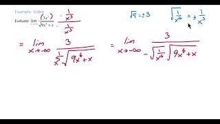 Limits at Negative Infinity with Square Roots