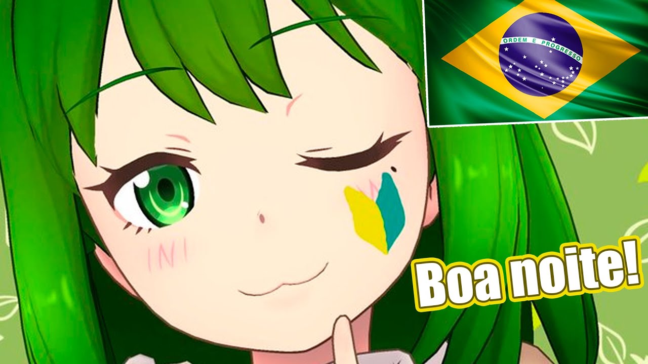 Vtuber japonesa tentando falar em português por 2 minutos