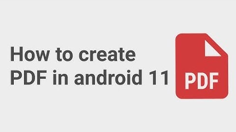 How to create PDF programmatically in android 11 || How to create PDF in android 11