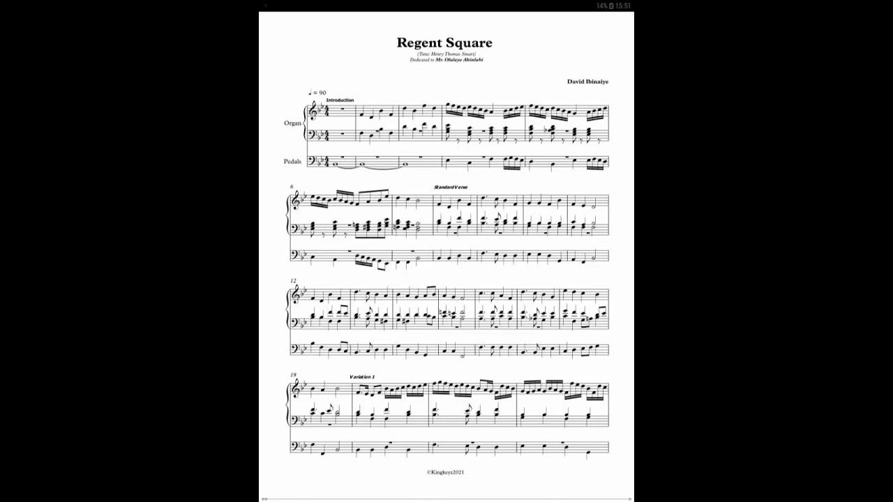 "Regent Square" Hymn tune Introduction, Reharmonnization