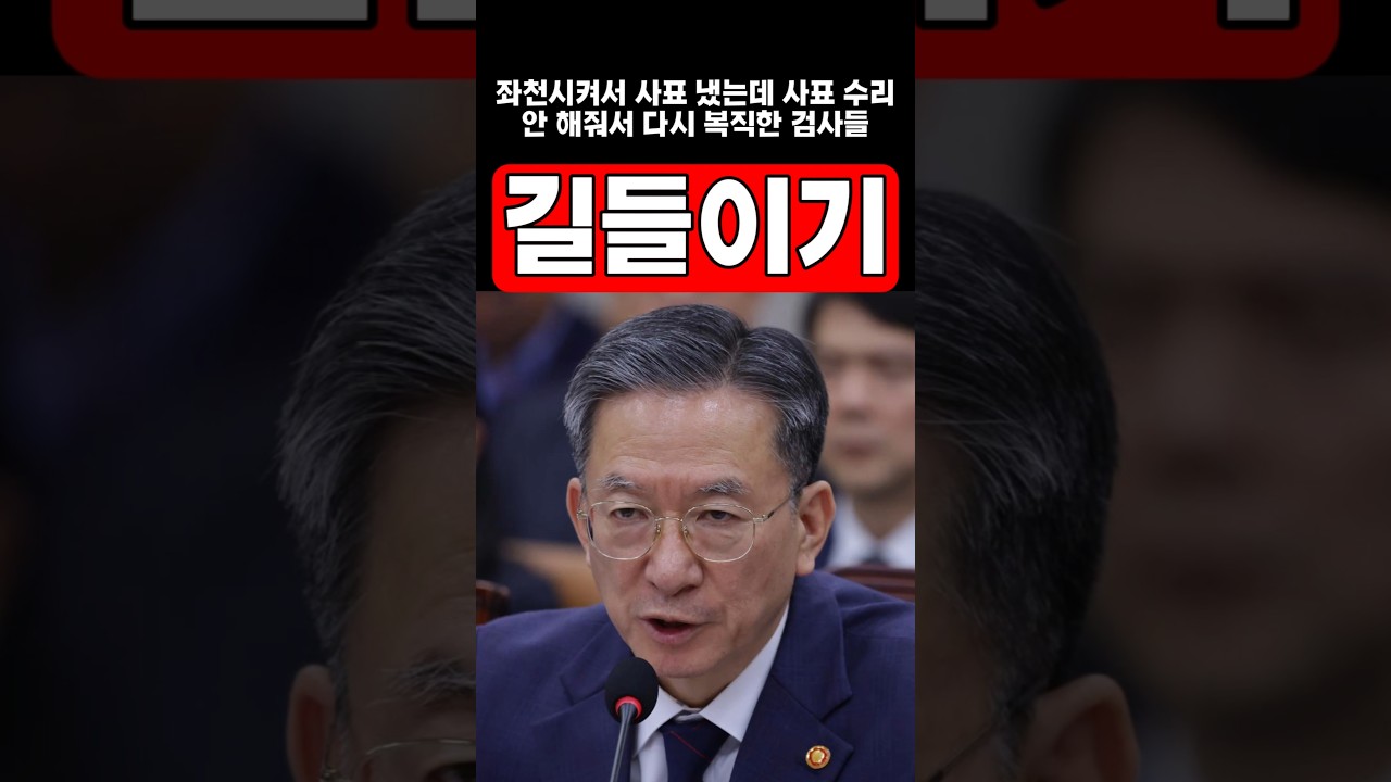 좌천시켜서 사표 냈는데 사표 수리 안 해줘서 다시 복직한 검사들 #정성호 #법무부 #검찰 #이재명 #민주당