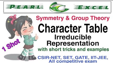 Easy way to understand Character Table of Point Group and irreducible representation (Group Theory)